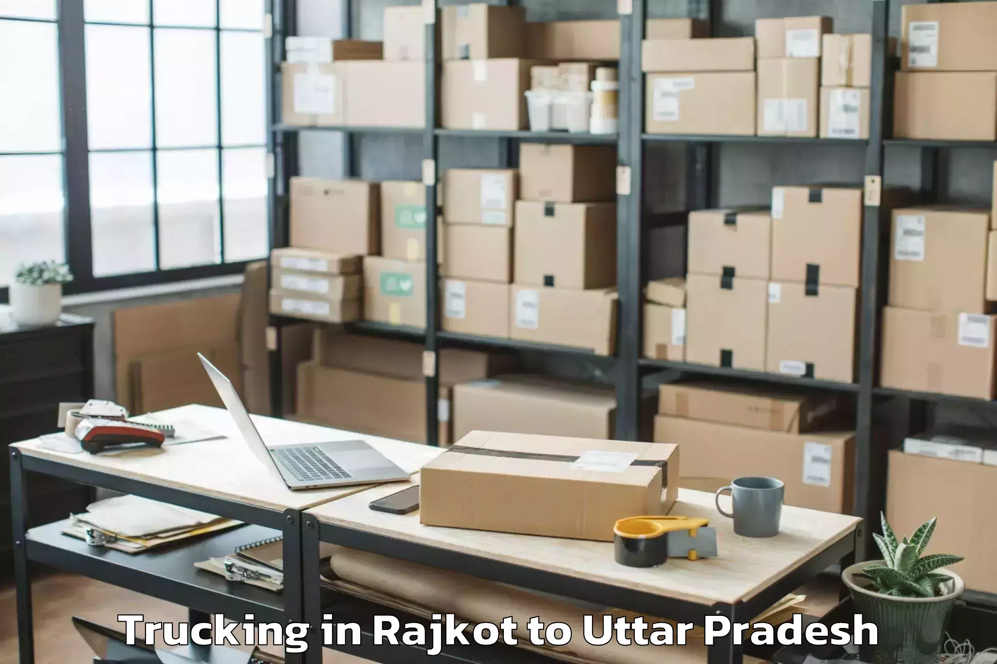 Book Rajkot to Salon Raebareli Trucking Online